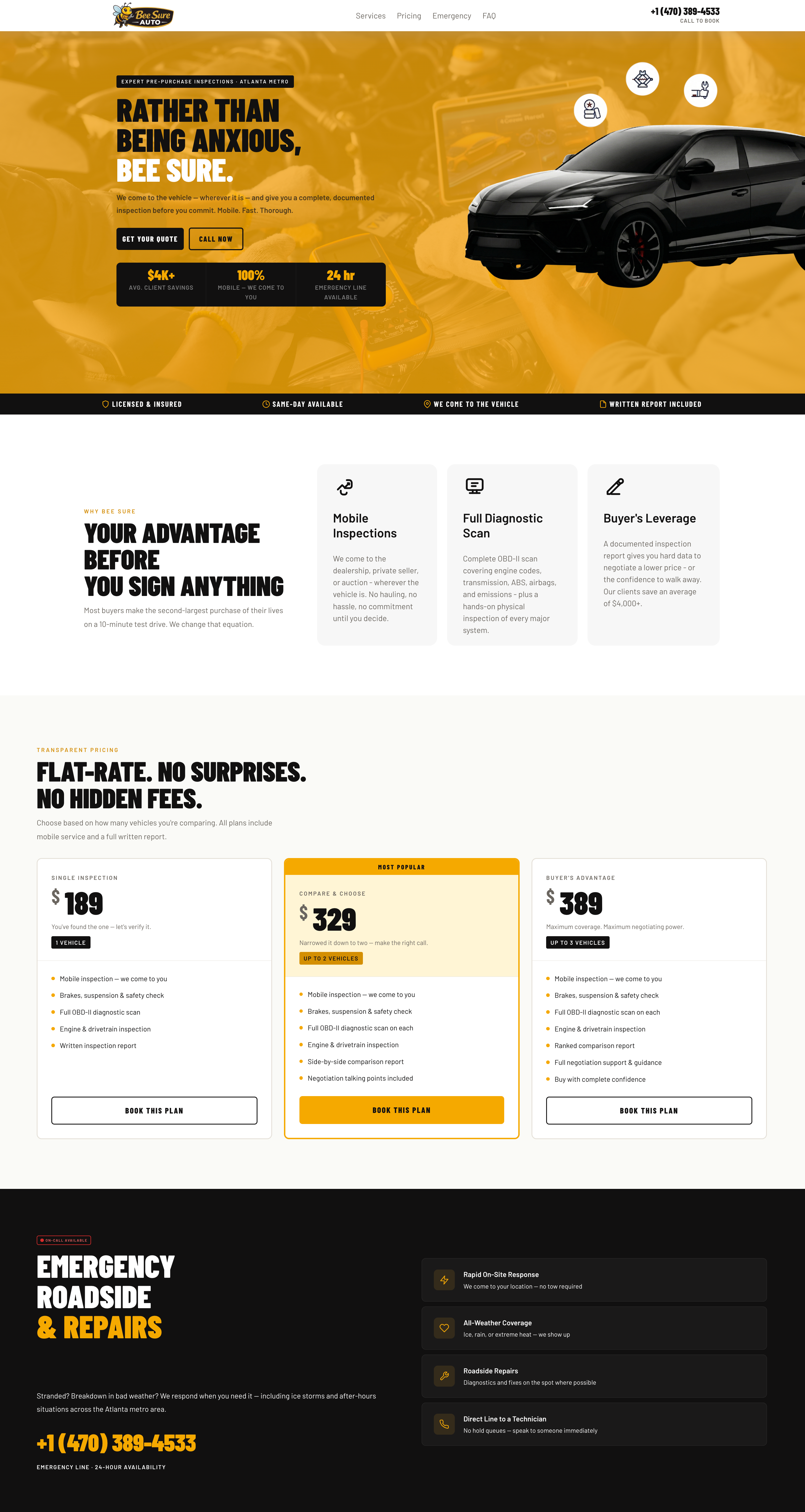 Be Sure website